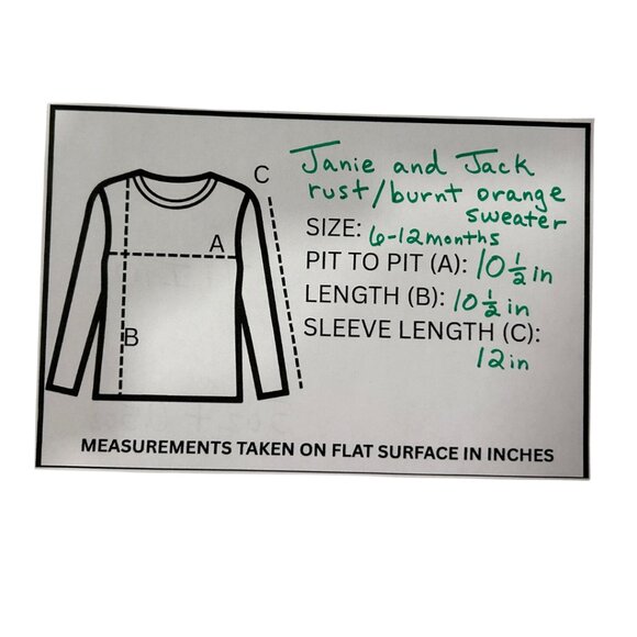 Janie and Jack Cable-Knit Cardigan Button Down Sweater Rust Size 6-12 Months - Picture 7 of 7